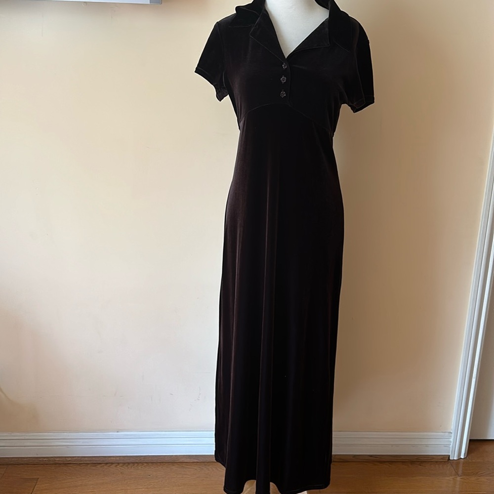 Jonathan Martin velour maxi dress.